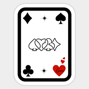 Poker Card Design Sticker